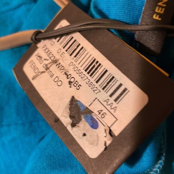 Fendi Short Turquoise Sundress Size 10 - Picture 11 of 11